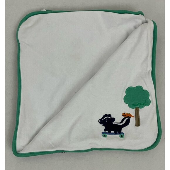Gymboree Little Skunk Reversible Layette Blanket Boy's 2014 Spring 1 OS Cotton - Picture 1 of 7